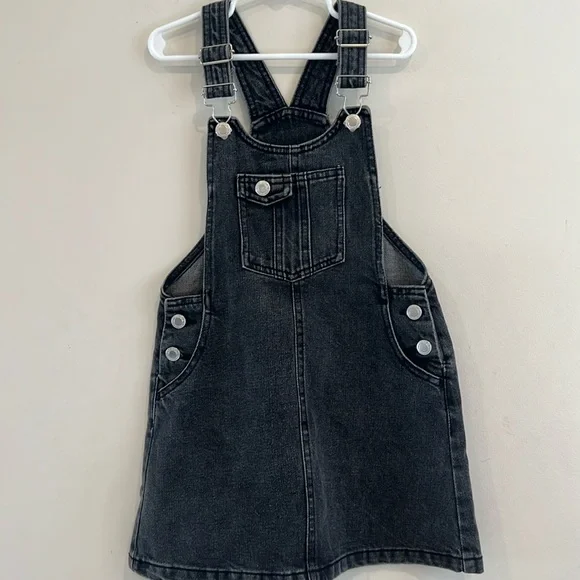 Zara Dresses Zara Kids Black Denim Overall Skirt Size 7 Poshmark